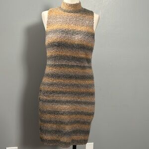 Worthington X Jason Bolden Womens Multi Ombre Striped Sleeveless Dress Size L